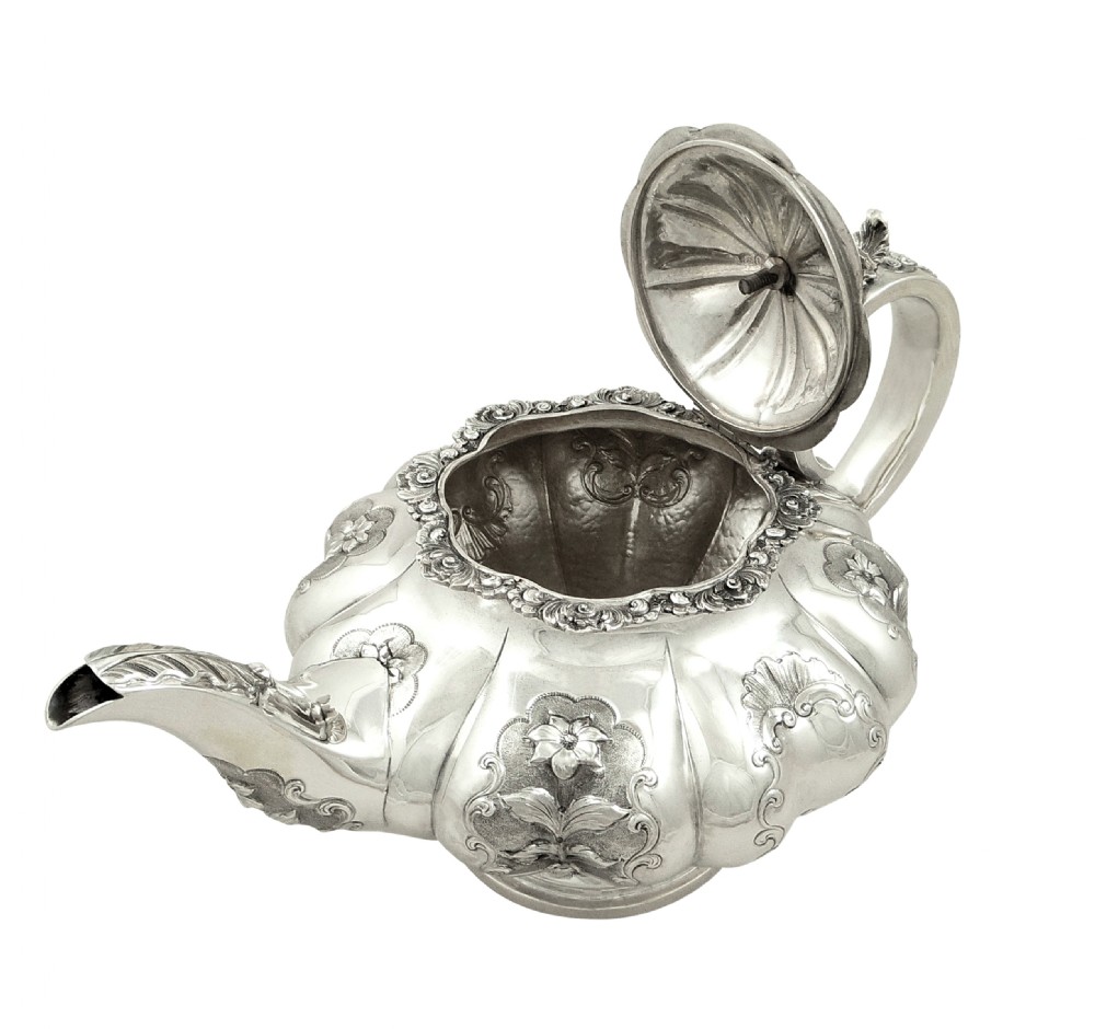 Antique William IV Sterling Silver Teapot 1834 View VII