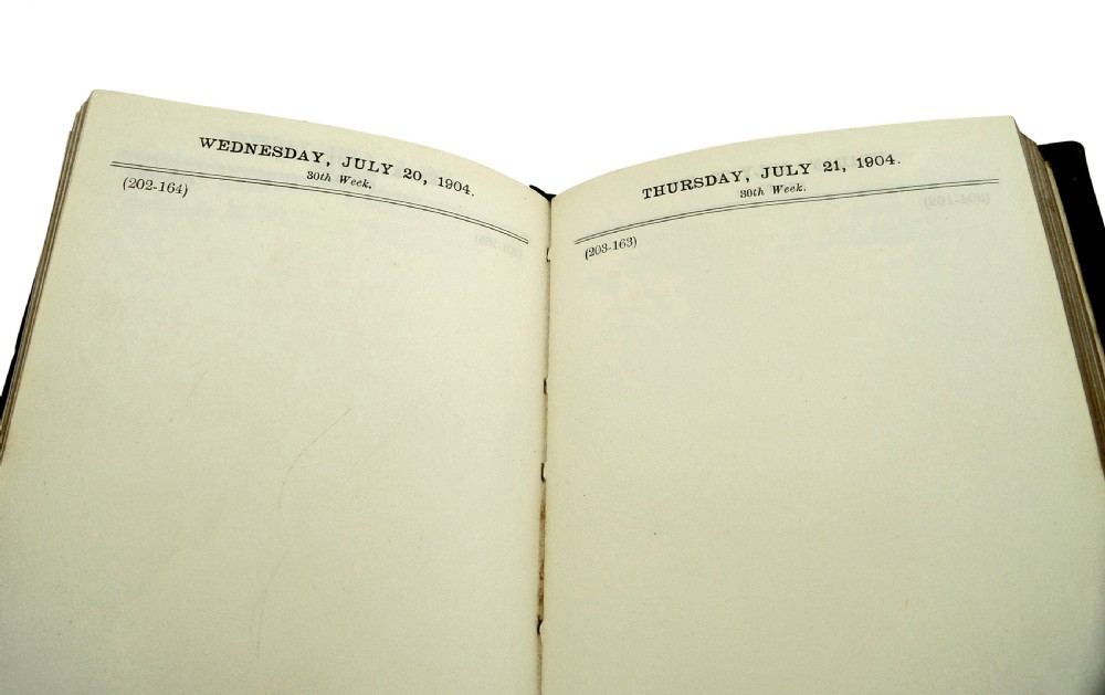 Antique Edwardian Sterling Silver Diary / Note Book 1901 View IV