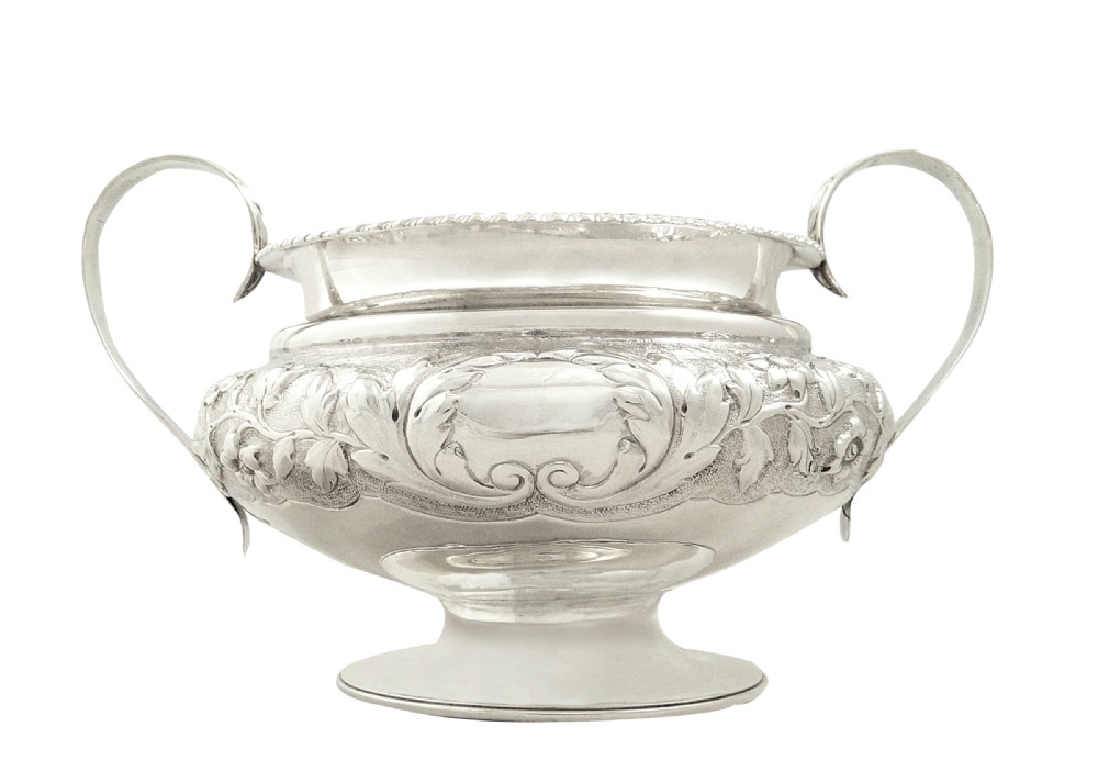 Antique Georgian Sterling Silver 2 Handle Bowl 1828 View II