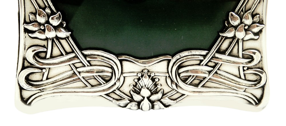 Antique Art Nouveau Sterling Silver Photo Frame 1901 View VII