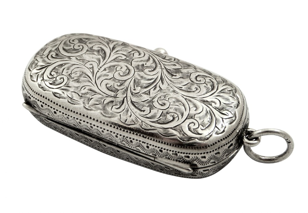Antique Edwardian Sterling Silver Double Sovereign Case 1908 View II