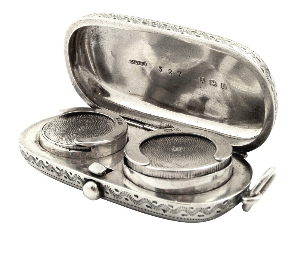 Antique Edwardian Sterling Silver Double Sovereign Case 1908 View VII