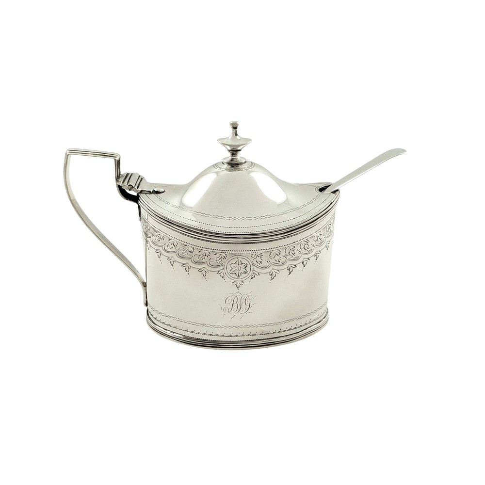 Antique Georgian Sterling Silver Mustard Pot 1799