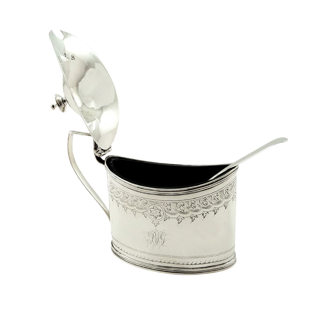 Antique Georgian Sterling Silver Mustard Pot 1799 View VII