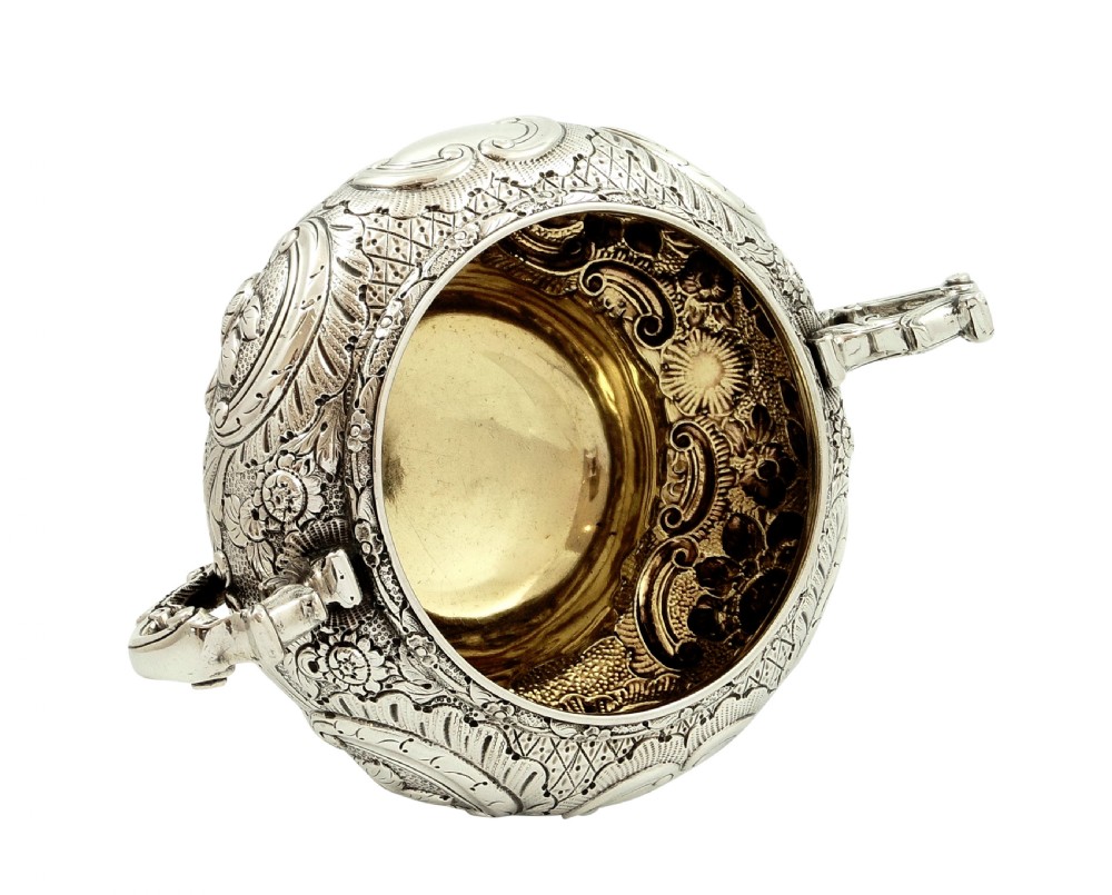 Antique Georgian Sterling Silver 2 Handle Bowl 1820 View V