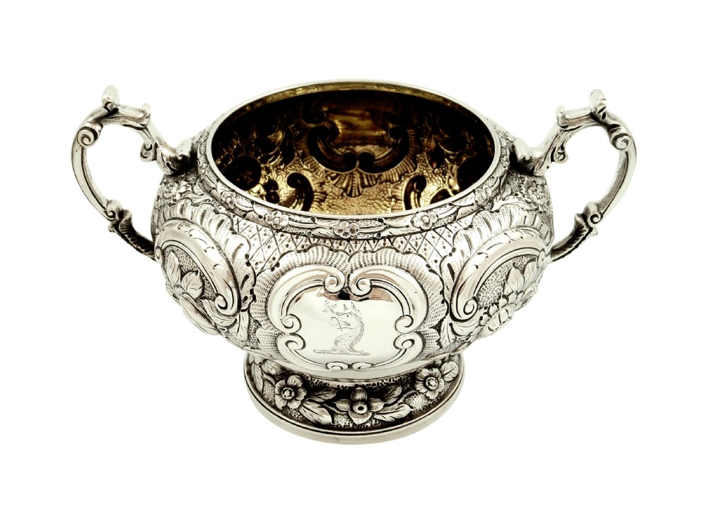 Antique Georgian Sterling Silver 2 Handle Bowl 1820 View IX
