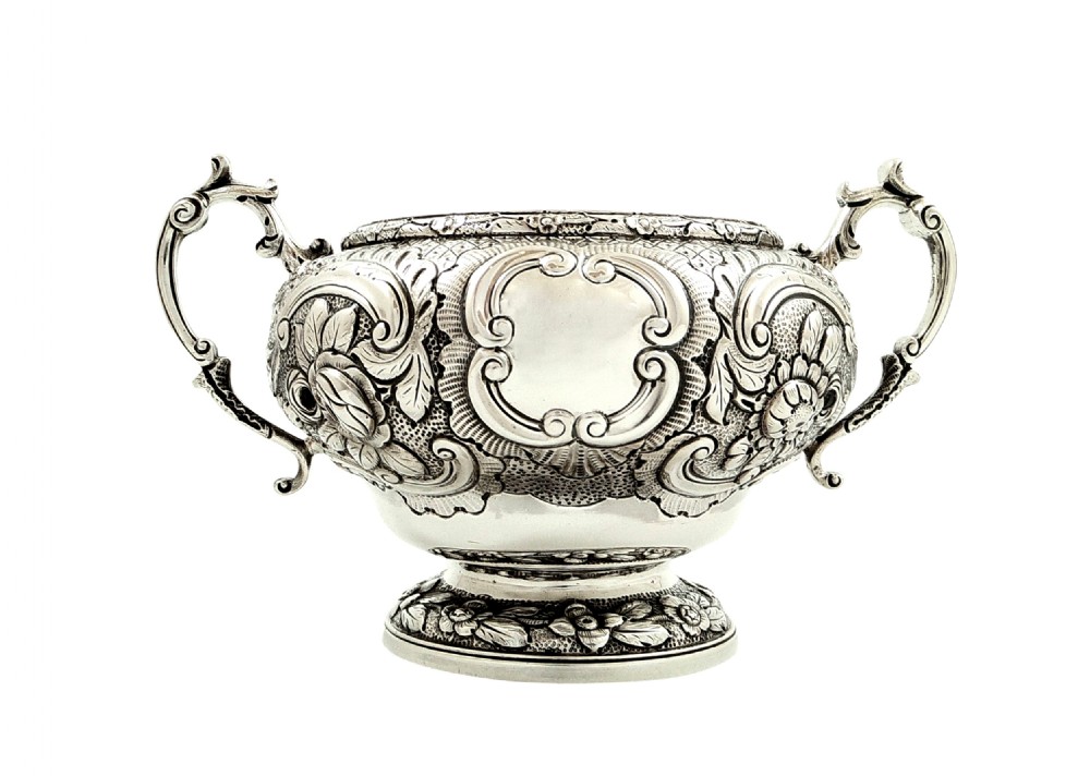 Antique Georgian Sterling Silver 2 Handle Bowl 1820 View X