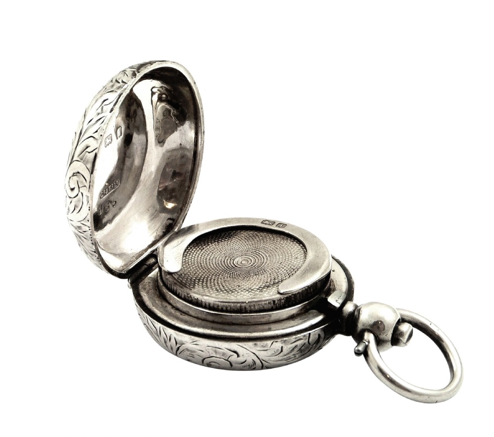 Antique Edwardian Sterling Silver Sovereign Case 1908 View II