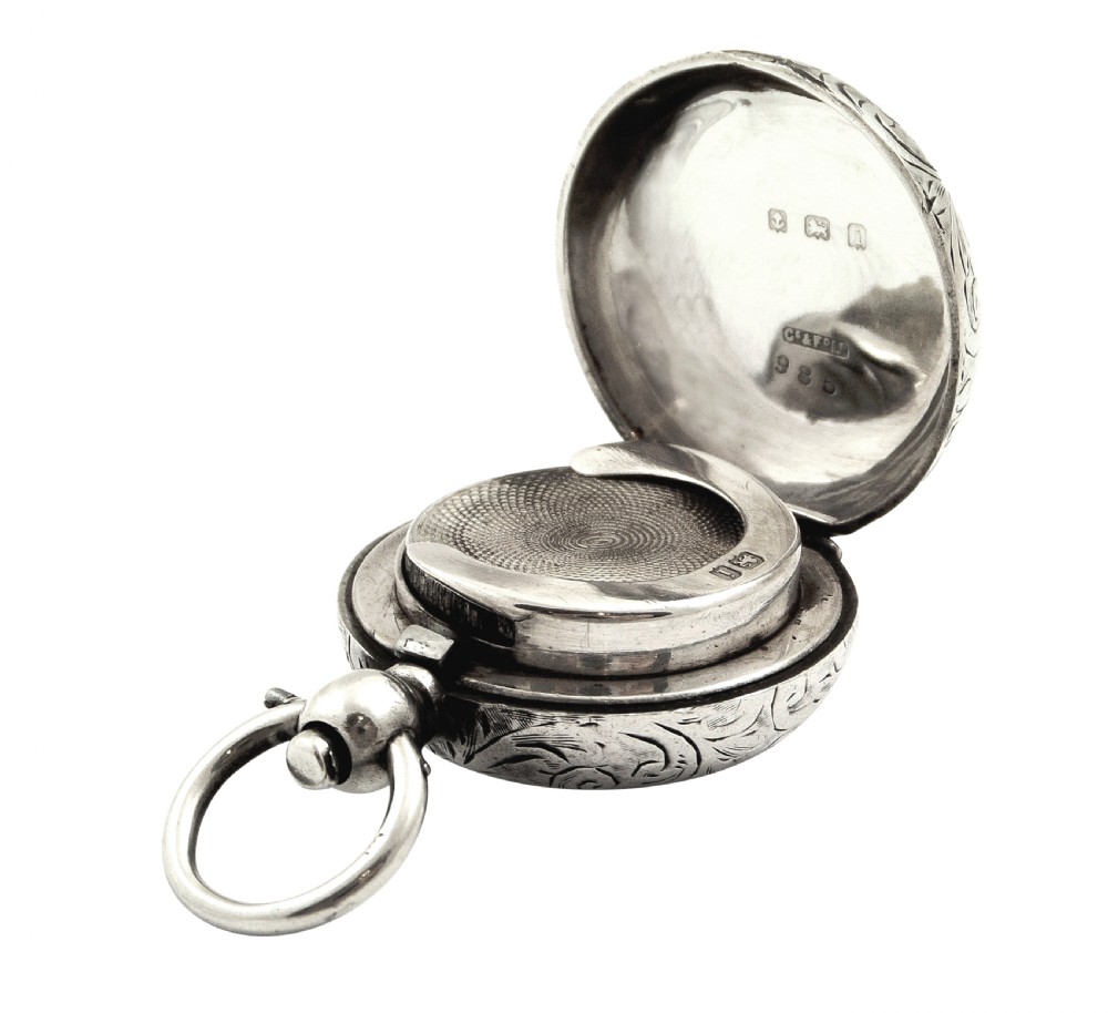 Antique Edwardian Sterling Silver Sovereign Case 1908 View VI