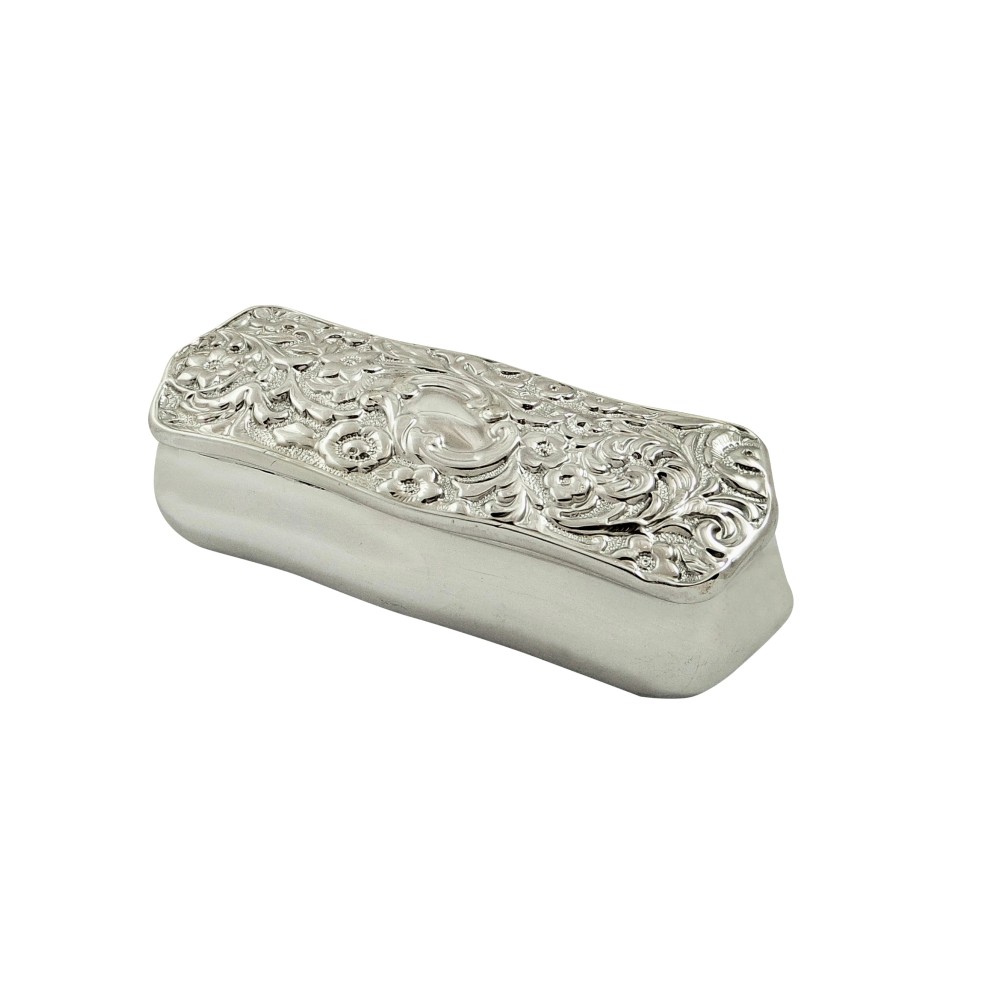 Antique Edwardian Sterling Silver Ring Box 1905