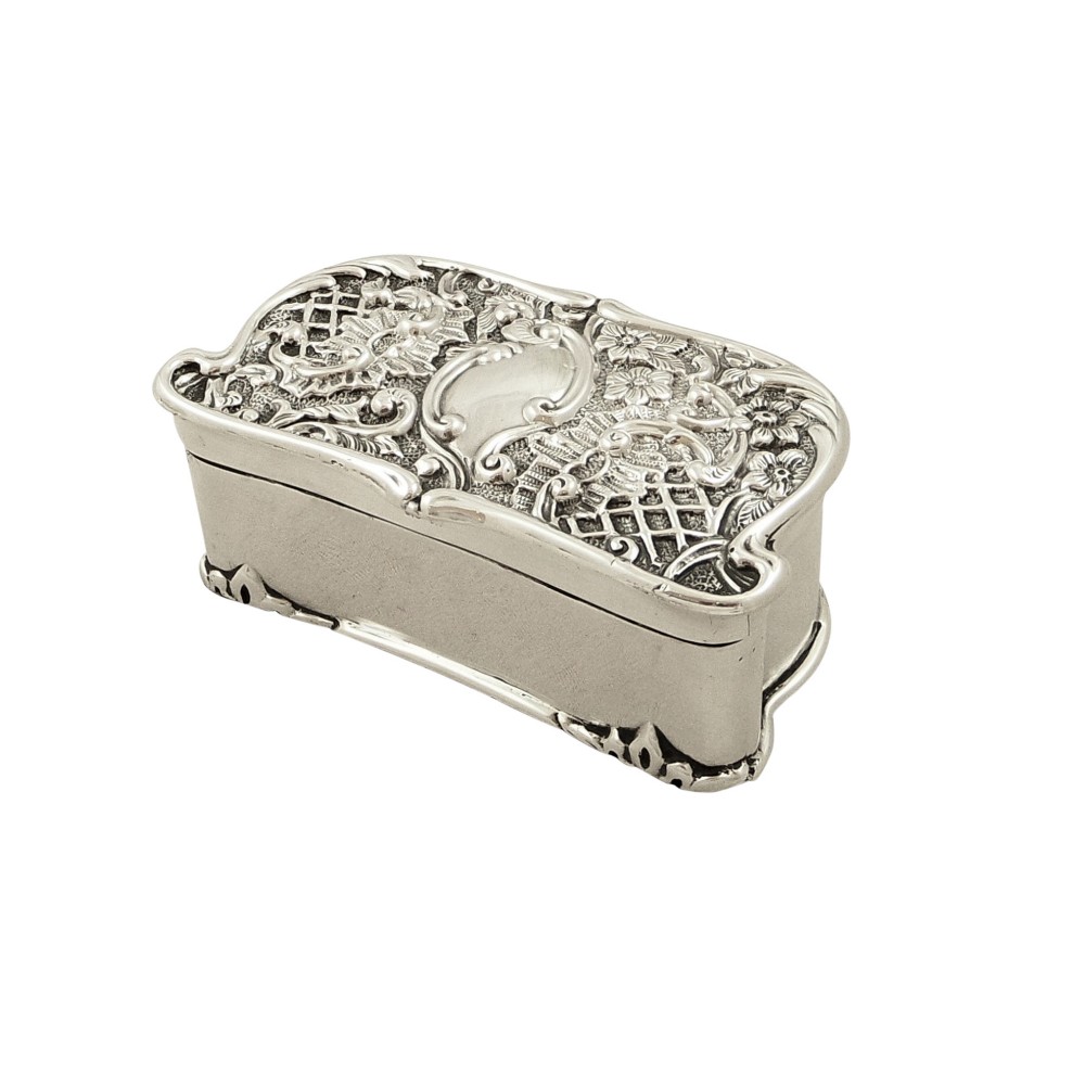 Antique Edwardian Sterling Silver Trinket Box 1905