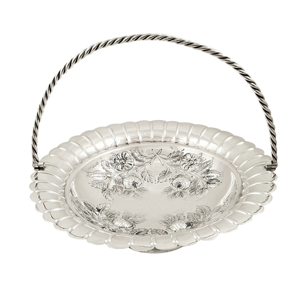 Antique Victorian Sterling Silver Basket - 1890 - John Newton Mappin