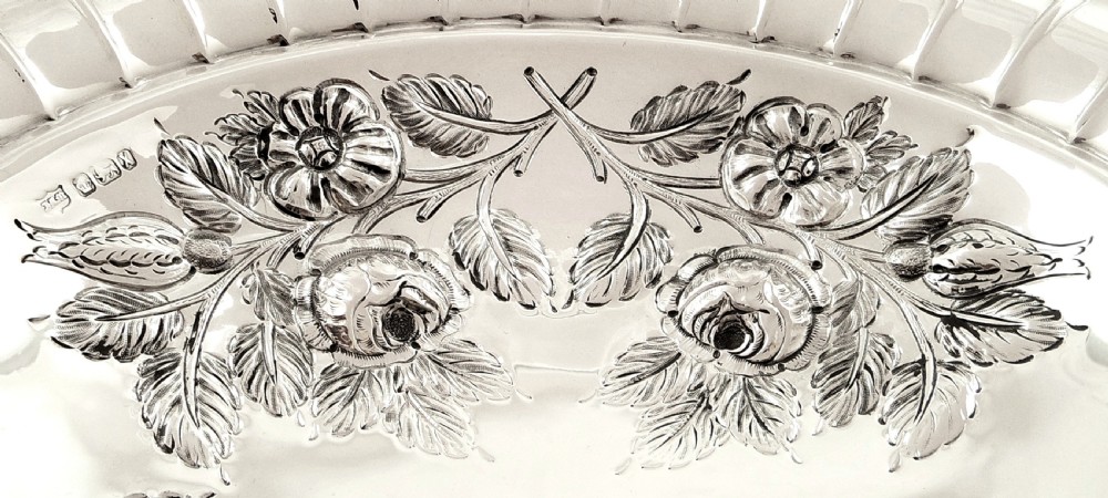 Antique Victorian Sterling Silver Basket - 1890 - John Newton Mappin View VIII