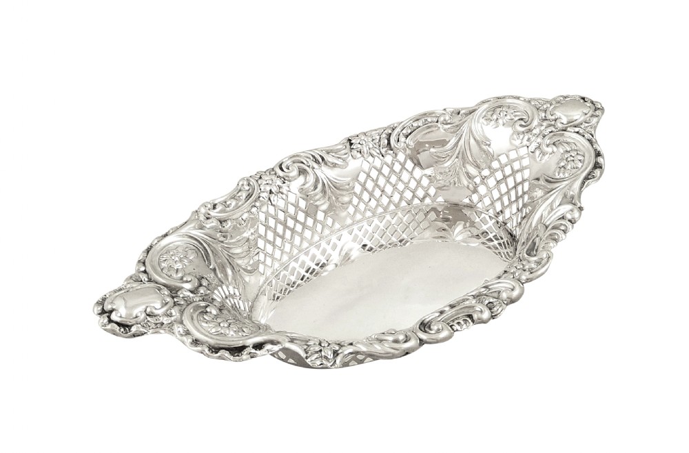 Antique Victorian Sterling Silver Dish 1898 View II