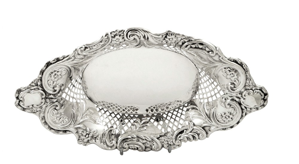 Antique Victorian Sterling Silver Dish 1898 View IV