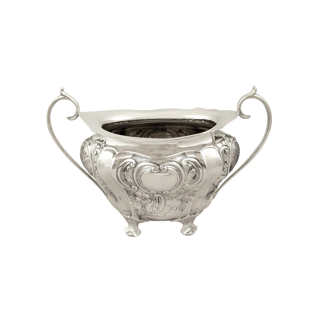 Antique Edwardian Sterling Silver 2 Handle Bowl - Walker & Hall 1904