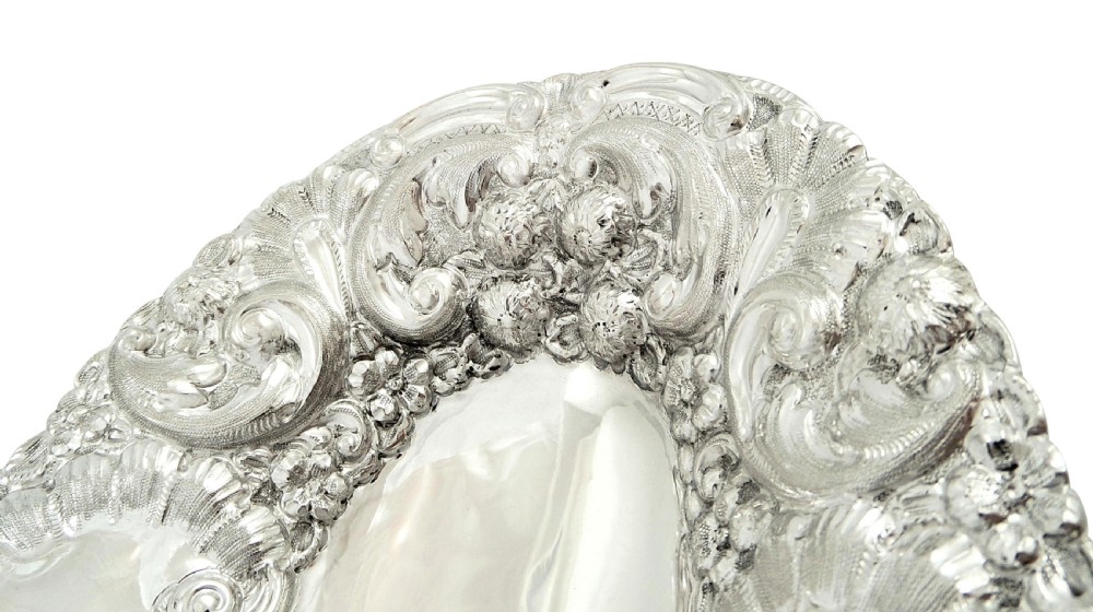 Antique Victorian Sterling Silver Basket 1897 View II