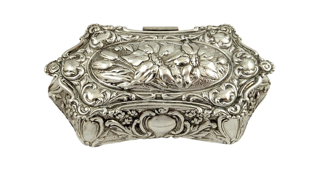 Antique Edwardian Sterling Silver Trinket Box 1907 View VII