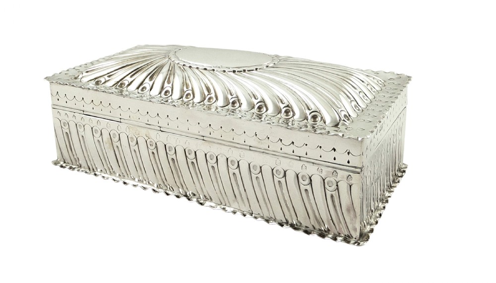 Antique Victorian Sterling Silver Cigarette / Trinket Box 1886 View VII