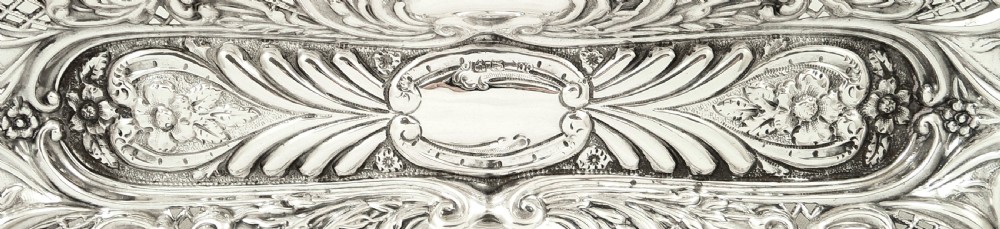 Antique Victorian Sterling Silver Pen Tray 1899 View VI