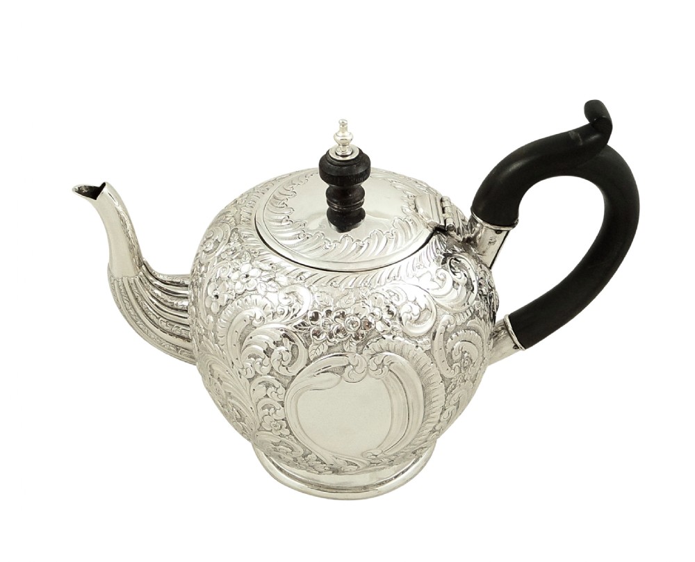Antique Victorian Sterling Silver Teapot 1892 View VIII