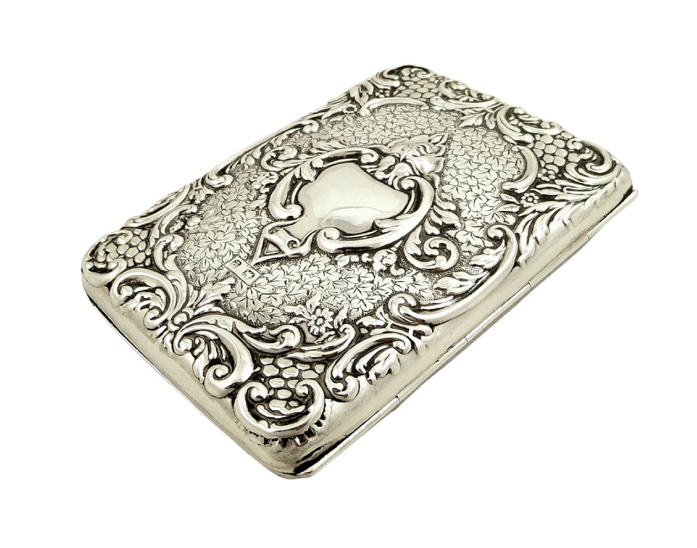 Antique Victorian Sterling Silver Card Case / Aide Memoire 1898 View V