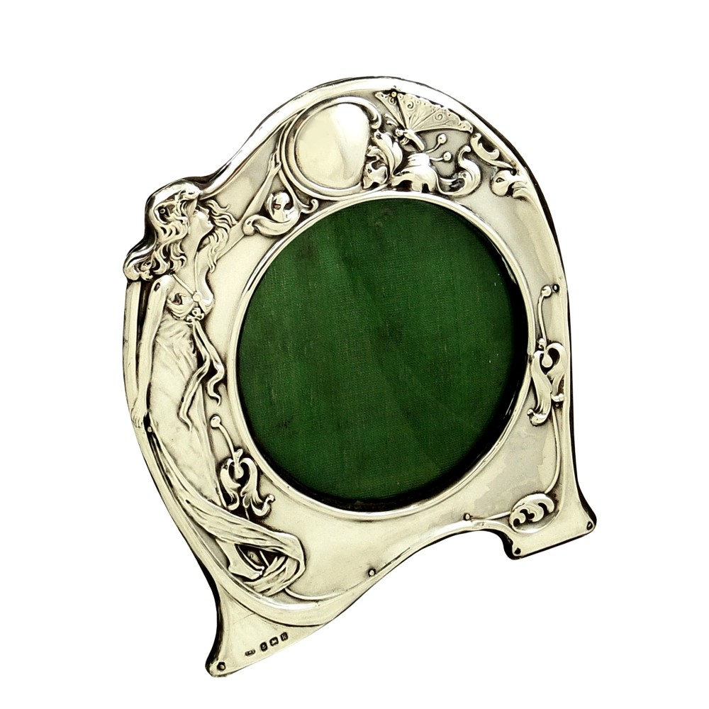 Antique Edwardian Art Nouveau Style Photo Frame 1909