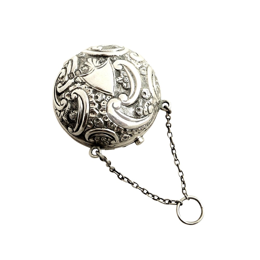 Antique Victorian Sterling Silver Sovereign Purse 1897