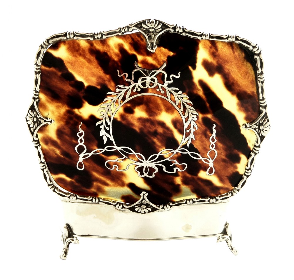 Antique Sterling Silver & Tortoiseshell Trinket Box 1910 View VIII