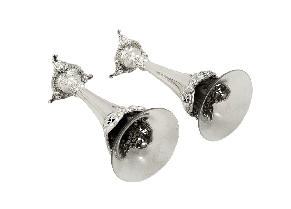 Pair of Antique Victorian Sterling Silver 7