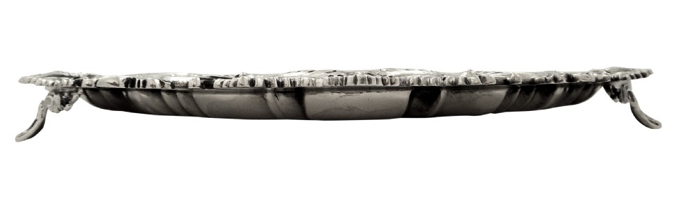 Heavy Antique  Edwardian Sterling Silver Tray /Salver 1902 - Soyez Ferme View III