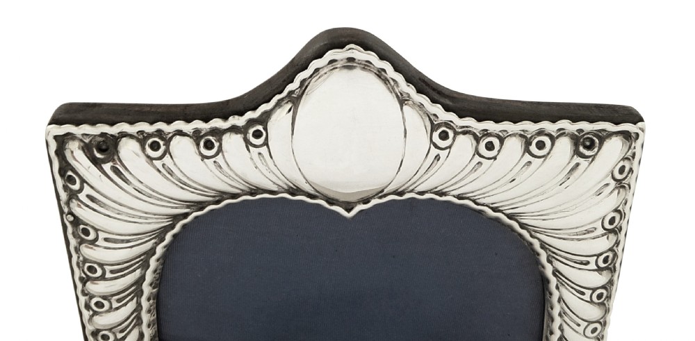 Antique Victorian Sterling Silver 'Heart ' Photo Frame 1896 View II