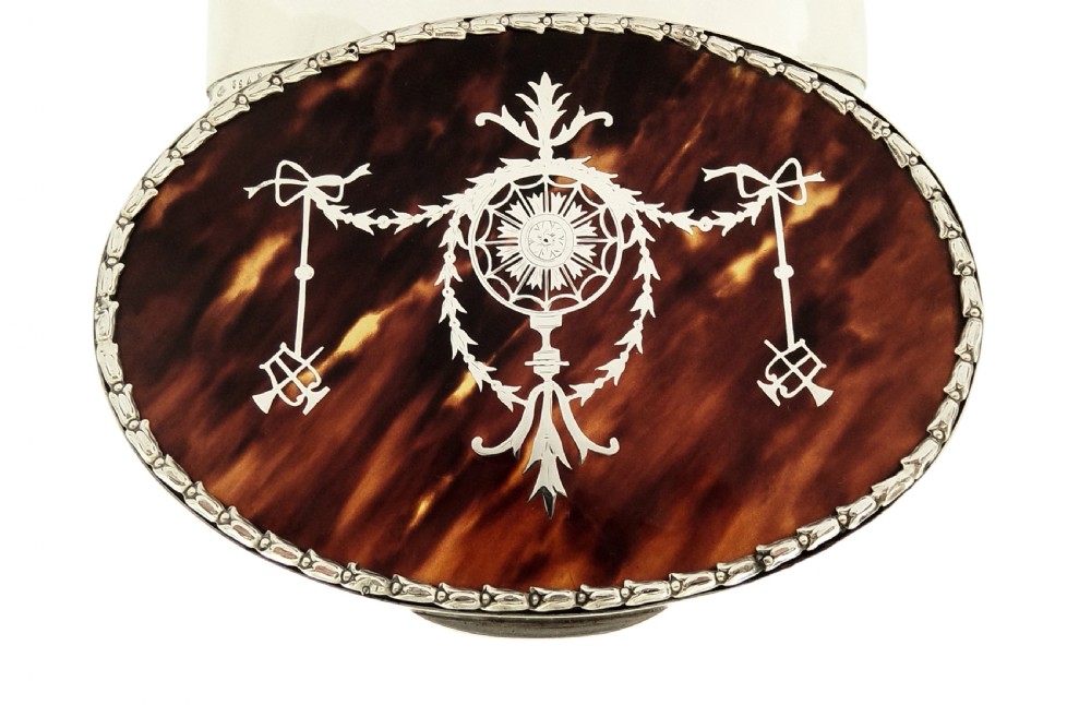 Antique Sterling Silver & Tortoiseshell Trinket Box - Mappin & Webb 1911 View IX