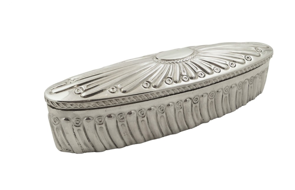 Large Antique Victorian Sterling Silver Ring Box 1898 View III