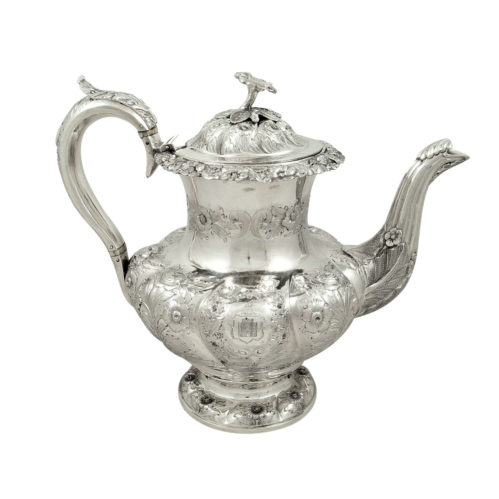 Antique William IV Sterling Silver Coffee Pot 1832