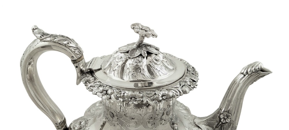 Antique William IV Sterling Silver Coffee Pot 1832 View IX