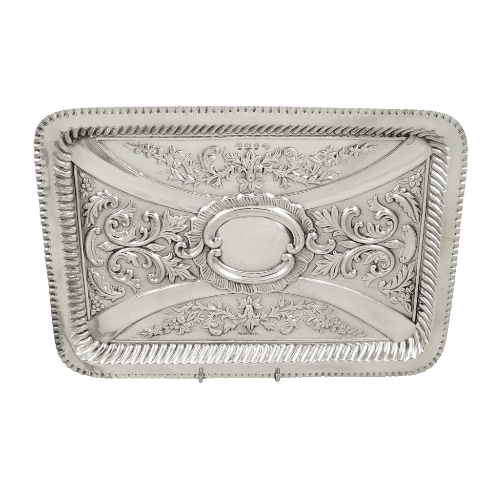 Antique Edwardian Sterling Silver Dressing Tray 1902