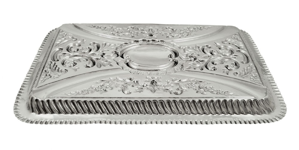 Antique Edwardian Sterling Silver Dressing Tray 1902 View VI