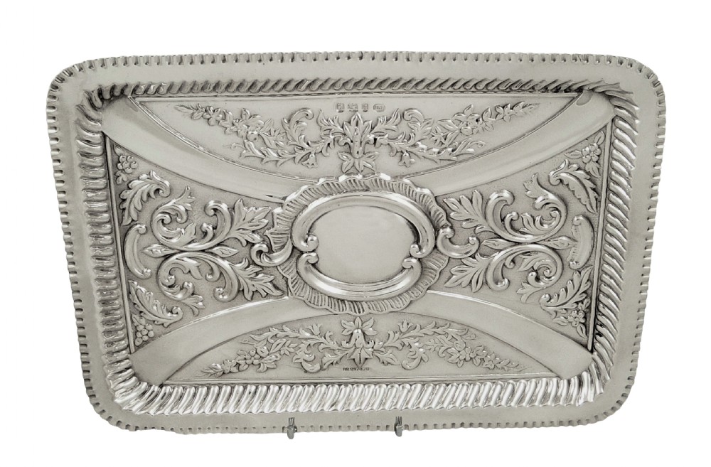 Antique Edwardian Sterling Silver Dressing Tray 1902 View VII