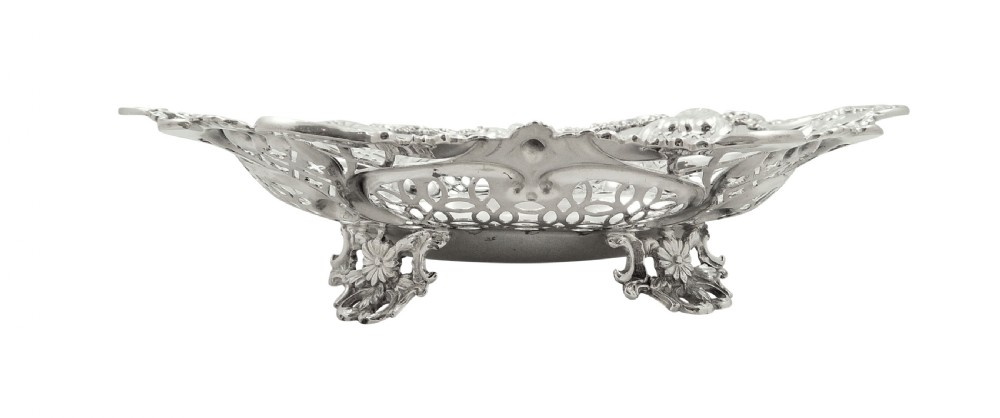 Pair of Antique Victorian Sterling Silver Dishes 1896 View III
