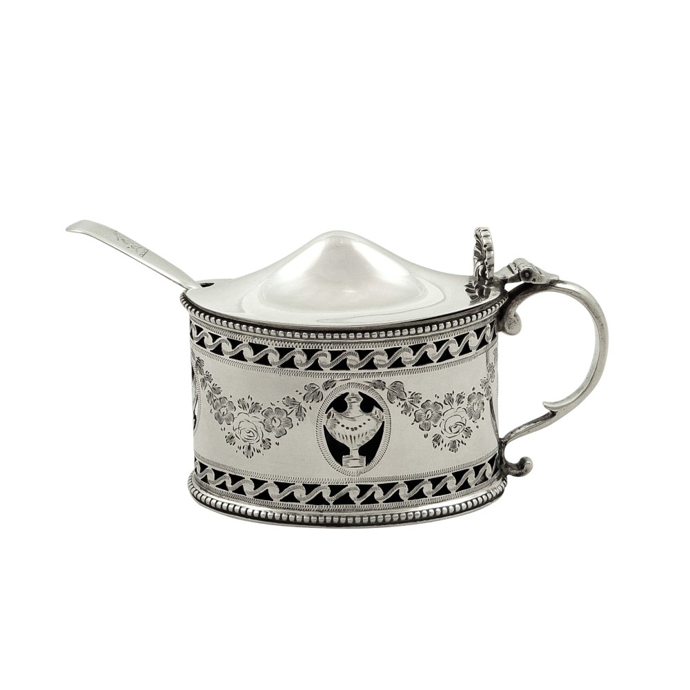 Antique Sterling Silver Mustard Pot 1919