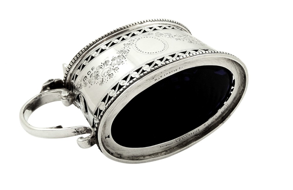 Antique Sterling Silver Mustard Pot 1919 View V