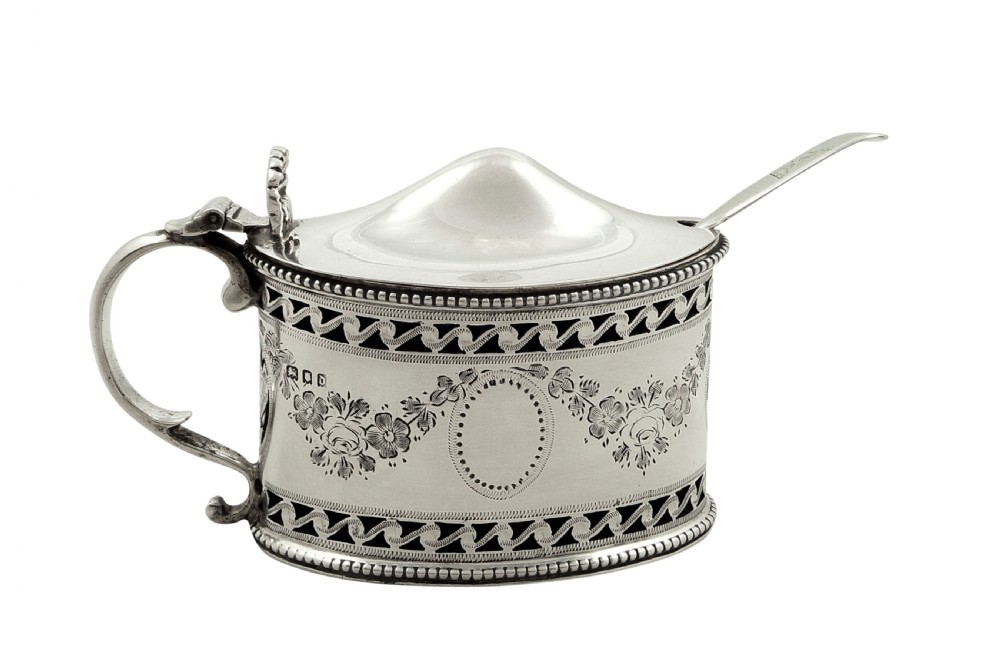 Antique Sterling Silver Mustard Pot 1919 View X