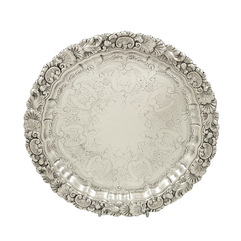 Antique Edwardian Sterling Silver Tray 1904