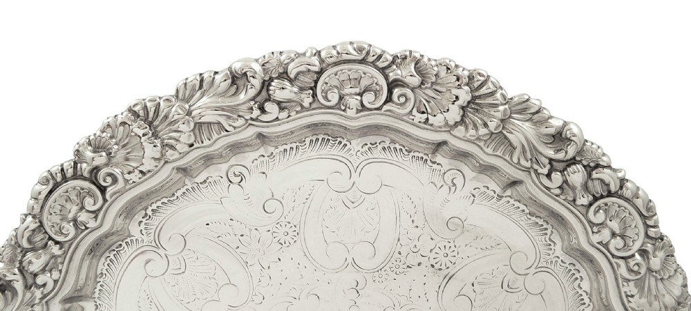 Antique Edwardian Sterling Silver Tray 1904 View III