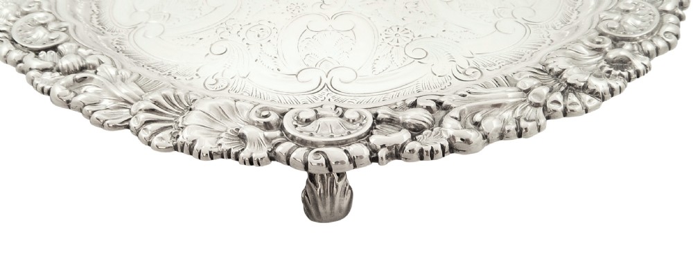 Antique Edwardian Sterling Silver Tray 1904 View VI