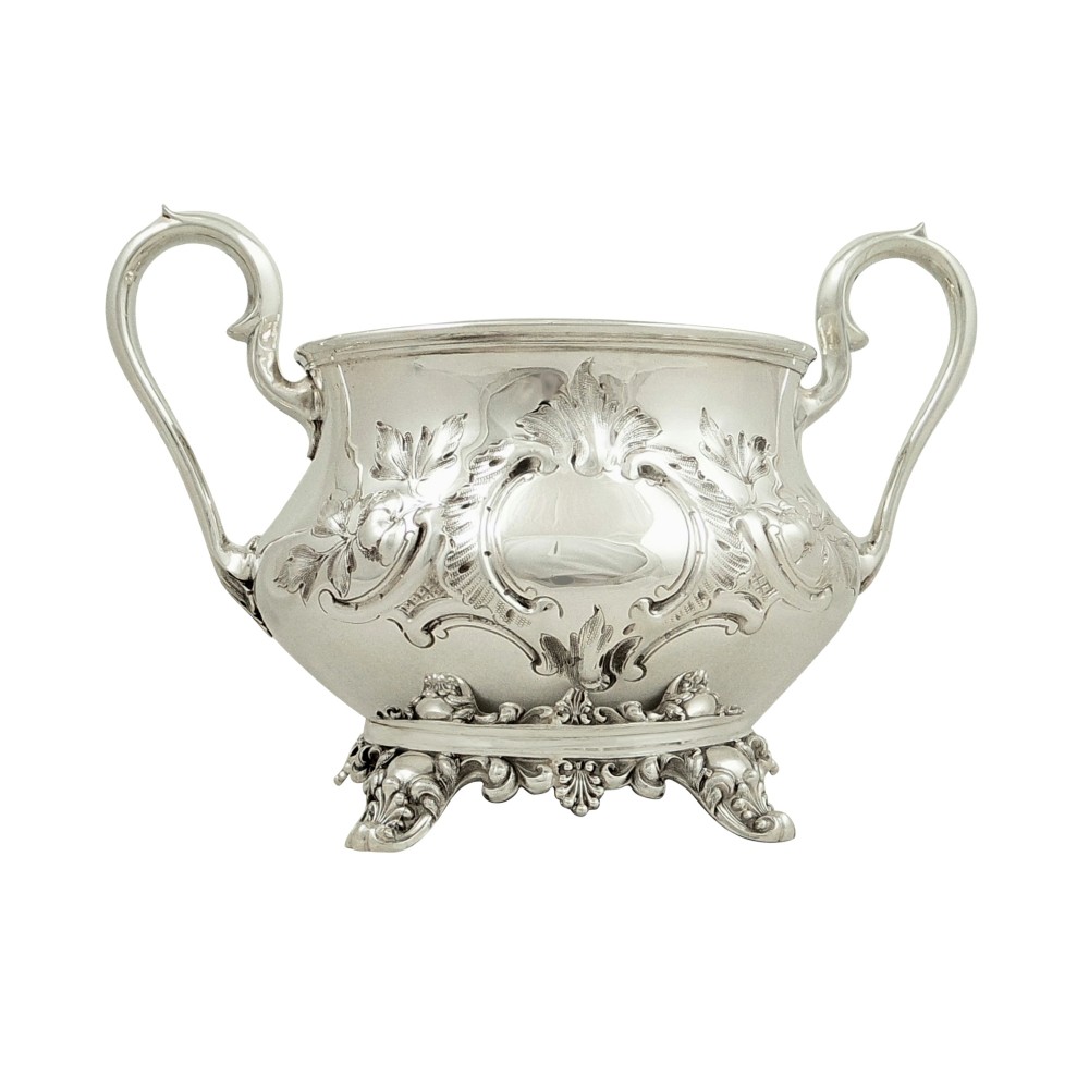 Antique Victorian Sterling Silver 2 Handle Bowl 1857