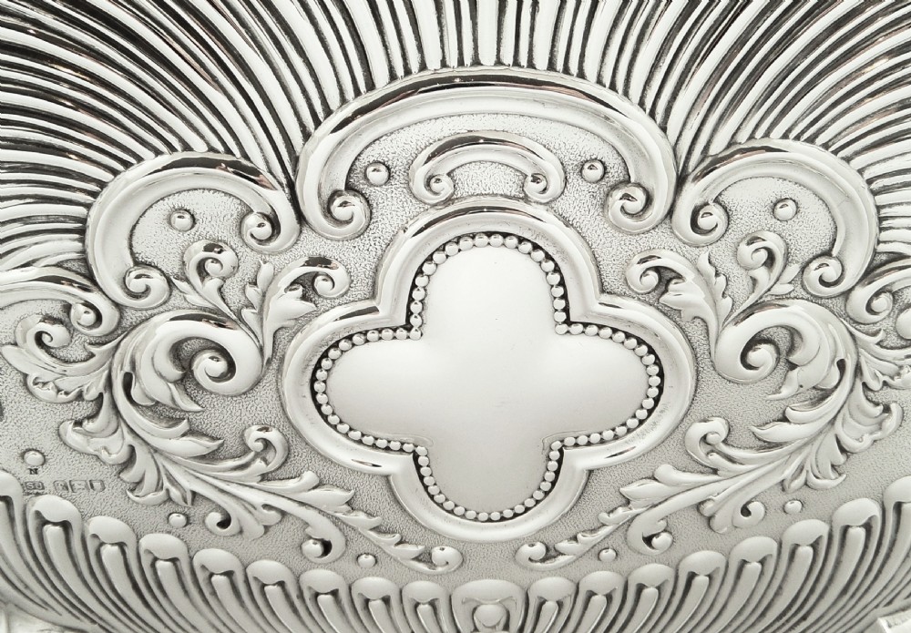 Antique Edwardian Sterling Silver Dressing Tray 1901 View III