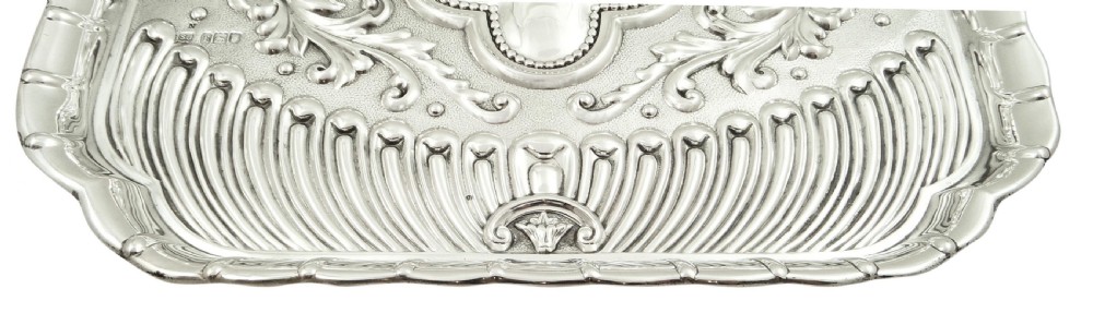 Antique Edwardian Sterling Silver Dressing Tray 1901 View V