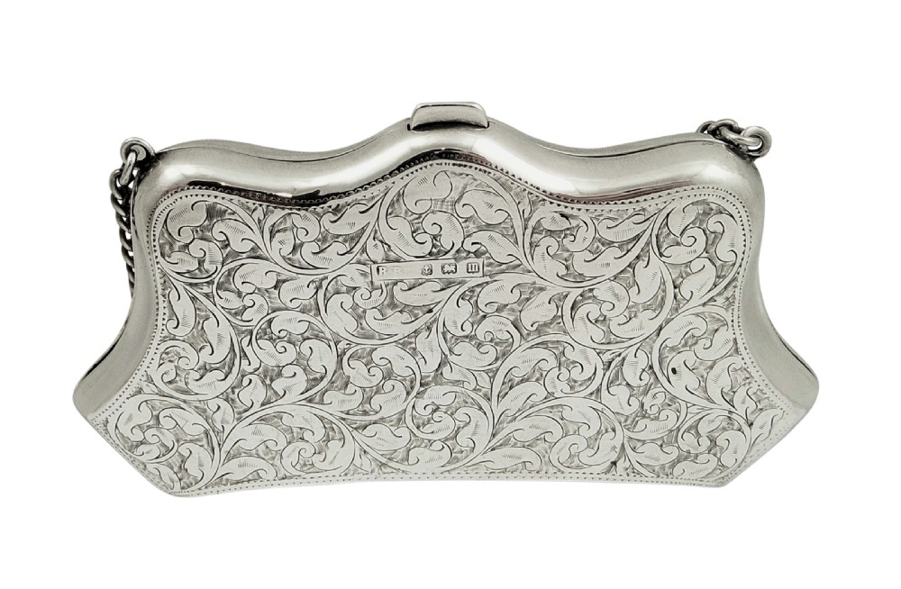 Antique Sterling Silver Purse 1911 View II